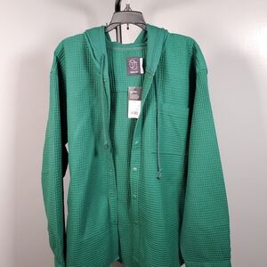Original Use Green Hooded Shirt